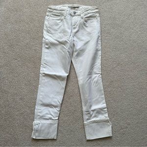 Joe’s Jeans Skinny Cropped Jeans, White, Size 24